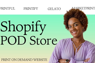 setup shopify print on demand pod store with printful printify gelato