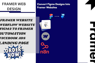 design, redesign framer website, figma to framer or webflow, framer website