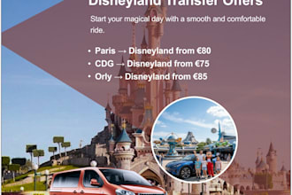 provide disneyland paris transfer from cdg orly and city