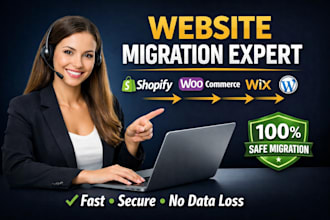 migrate your shopware or woocommerce store to shopify, wordpress professionally