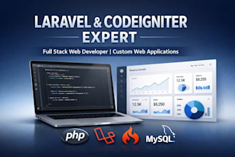 laravel website expert, code igniter expert, laravel developer, full stack dev