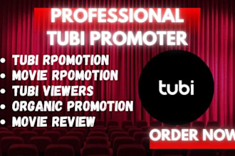 do organic tubi promotion, boost tubi movie, increase tubi viewers and ranking