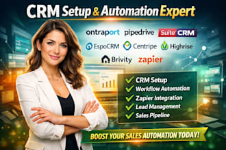 ontrasport suite espo pipedrive centripe highrise brivity zapier crm automation
