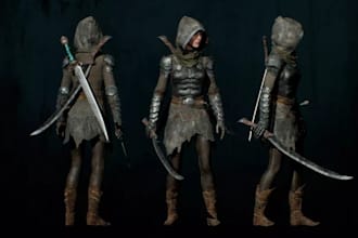 3d female fantasy character,humanoid,armor mod, vr avatar,clothing,daz3d model