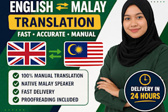 translate english to malay and malay to english professionally