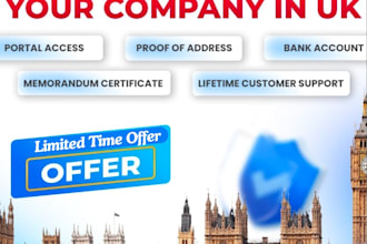 register your UK limited company with address and bank account