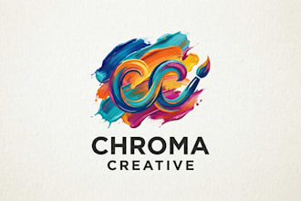 design a creative and artistic paint smear logo