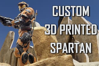 build your custom halo spartan 5 for VR, vrchat avatar, skyrim mod for games