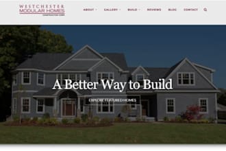 design wix modular construction site prefab building website contractor website