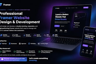 create a beautiful and professional website using framer
