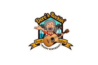 design high resolution salsa logo with happy birthday