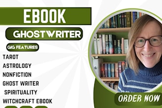 ghost write 30k words spirituality, tarot, astrology ,witchcraft ebook