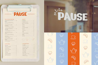 design a professional restaurant or bar menu