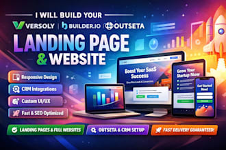 build create versoly builderio outseta landing page website design