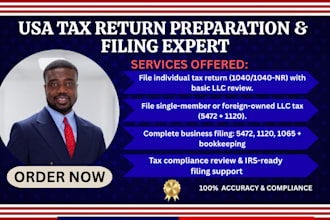 do US tax filing, tax return, llc reporting, form 5472, 1120, 1065, bookkeeping