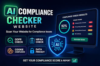 build saas ai compliance checker website for gdpr, hipaa, data privacy
