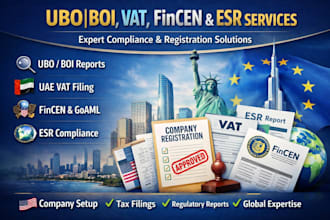 do ubo boi report uae vat filing eu US company registration esr goaml fincen bk