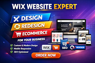 design wix website, redesign wix website or wix online store