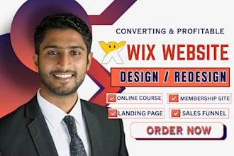 create wix online course website design wix landing page, wix membership setup