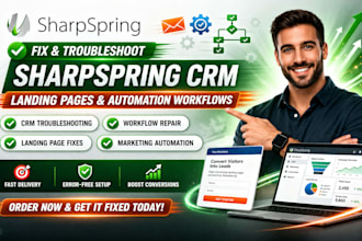 fix sharpspring CRM troubleshooting landing page marketing automation workflow