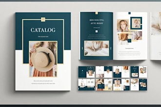 design modern product catalog, catalogue, lookbook or brochure