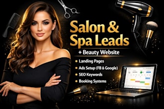 generate salon, spa leads, beauty salon, makeup, hair salon website