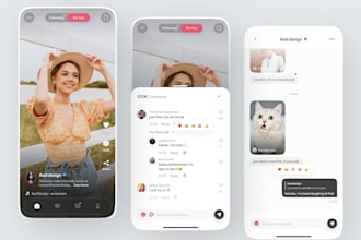 develop social media app, tiktok clone app, snapchat clone, telegram app
