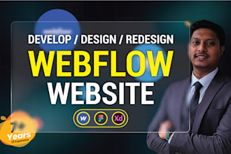 develop webflow website, design or redesign or customize webflow templates