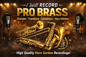 record pro brass trumpet, trombone, saxophone, horn section