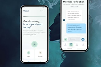 develop an ai therapy app like lovon and wysa for talking it out