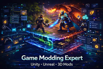 3d game mod, unreal engine modding, unity mods, video games
