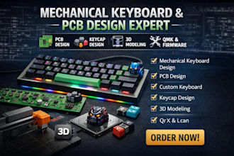 design custom mechanical keyboard, pcb, keycap and 3d models with qmk firmware