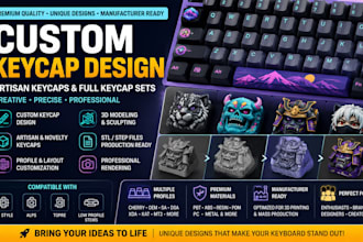 design mechanical keyboard keycap, artisan keycap, and 3d printable keycap model