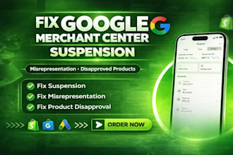 fix google merchant center suspension and misrepresentation