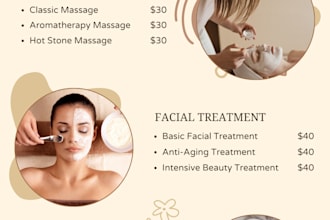create a spa and beauty flyer