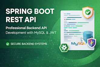 develop spring boot rest API with jwt and mysql