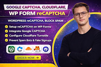 setup google captcha, wordpress recaptcha, turnstile cloudflare, stop spam