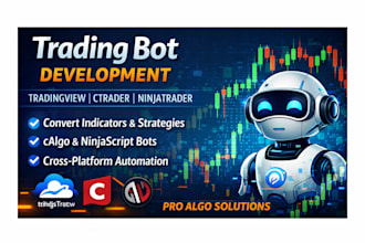 build trading bot for ctrader, ninjatrader tradingview