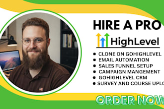 setup and manage gohighlevel account, website, funnel expert, automation, xleads