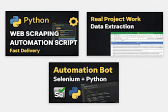 build python web scraping or automation script using selenium