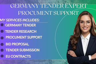 be your expert germany tender research, procurement, and rfp bid writer
