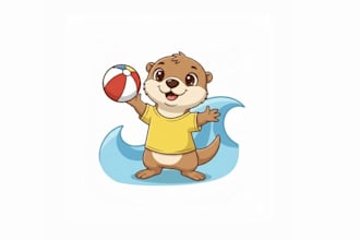 create onslow county otter mascot design