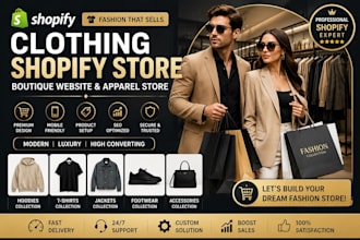 create a luxury shopify clothing store fashion boutique store apparel website