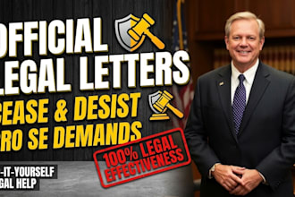 write pro se legal demand or cease and desist letters