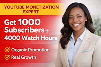 do organic youtube promotion and help you reach monetization fast