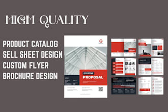 design eye catching sell sheet, product sheet or data sheet