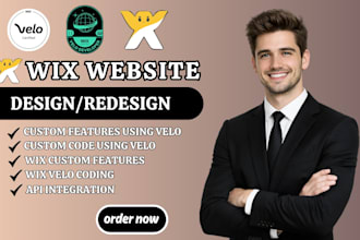 wix velo wix developer wix code wix website design redesign wix studio