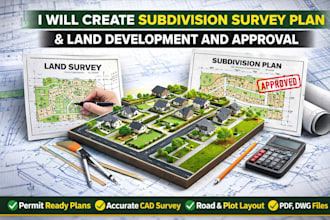 create subdivision survey plan for land development and approval