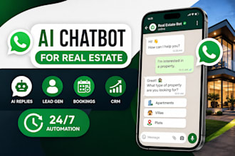 build whatsapp ai chatbot or ai agent for real estate using whatsapp API