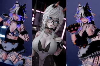 custom 3d vrchat avatar commission vrc avatar vr character furry nsfw model